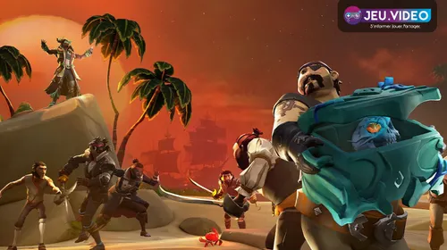 Sloop de Sea of Thieves naviguant près d une île pour une sortie de débutant