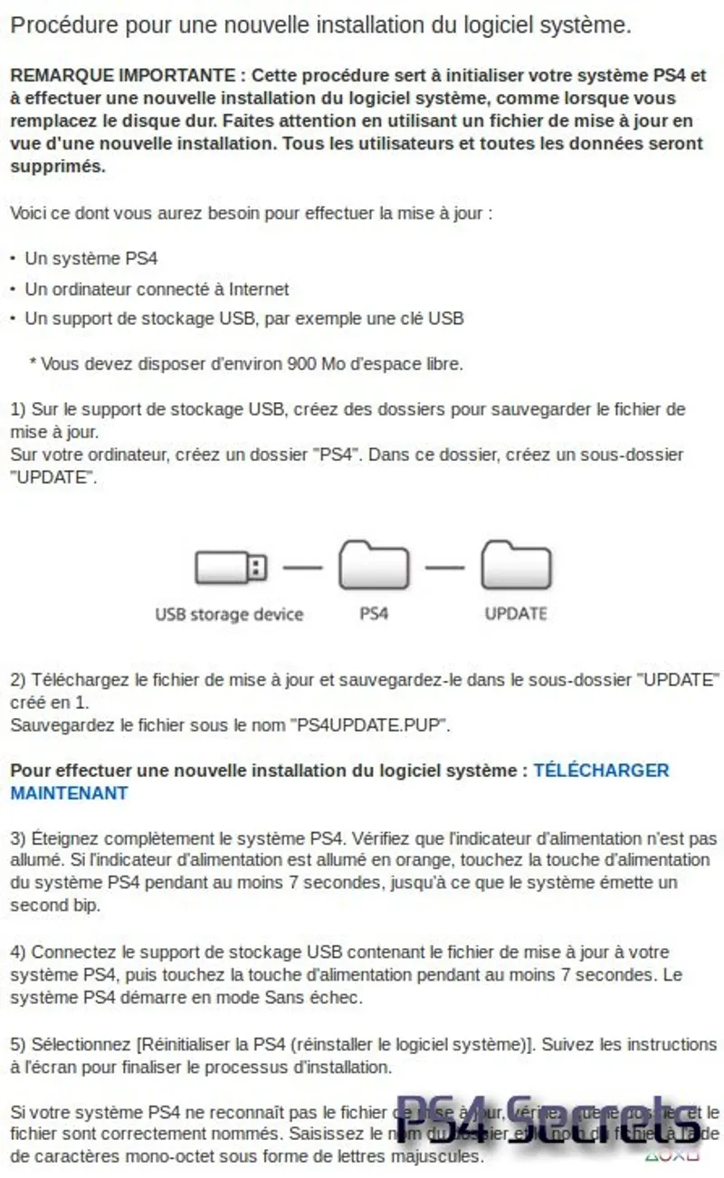 Update 1.51 pour la playstation 4