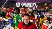 Affiche officielle de College Football 27 présentant le mode Mascot Mashup et ses mascottes sur un terrain de football américain