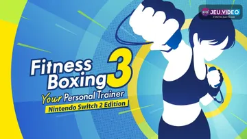 Fitness Boxing 3 sortie Switch 2 avec logo officiel et silhouette de boxe