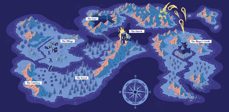 Carte issue de la BD Zwandania