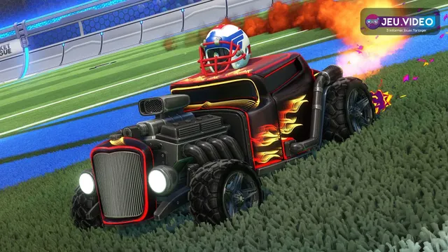 Rocket League UE6 Reveal avec logo Paris Major et voiture en plein boost