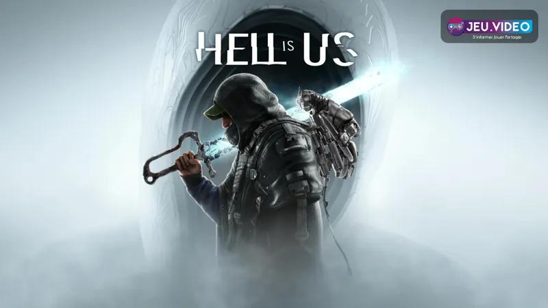 Hell is Us Switch 2 montre Rémi face à la brume et au logo officiel