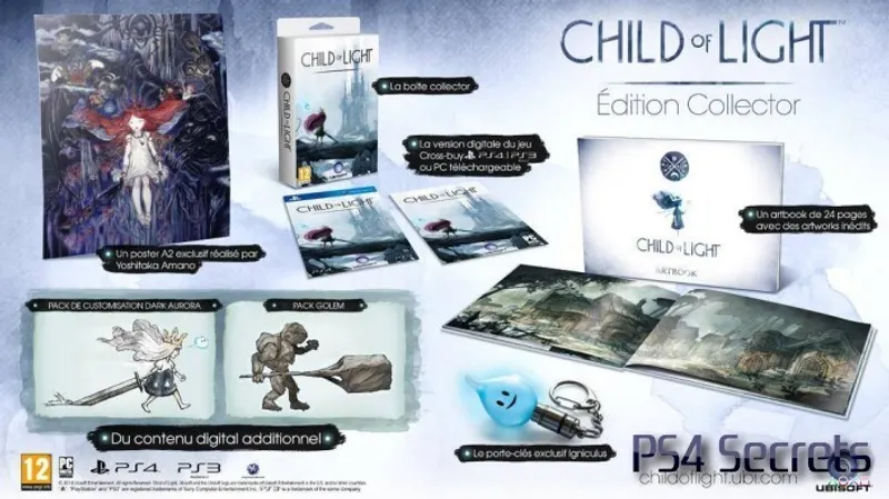 Le contenu de l'édition collector de Child of light