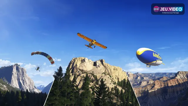 Goodyear Blimp en vol dans Microsoft Flight Simulator 2024