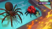 Artwork officiel de Kill It With Fire 2 montrant trois araignées encerclées par le feu pour présenter le guide débutant