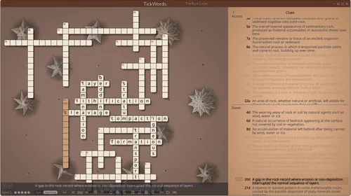 TickWords : écran de mots croisés générés à partir d’un document