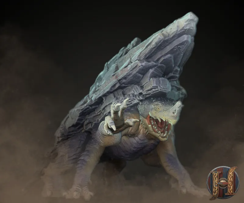 La Tarasque, créature tellurique mythique dans Herezh