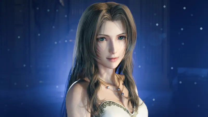 Aerith dans une scène cinématique de FINAL FANTASY VII REBIRTH