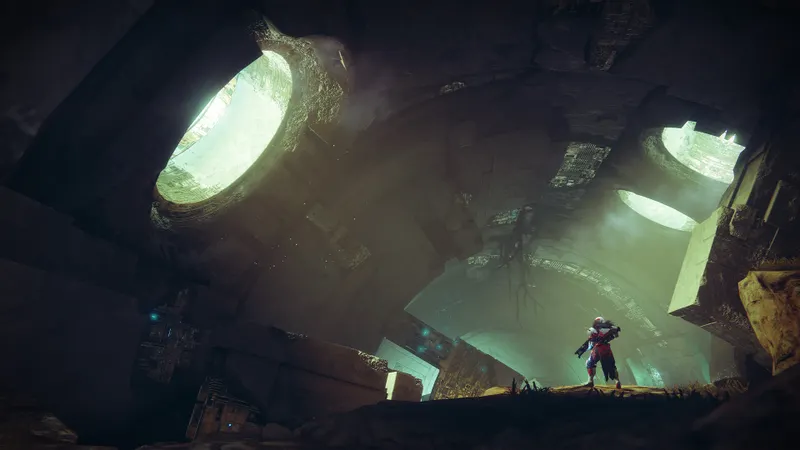 Destiny 2 Guardian exploring a destination with their vehicle to reach a mission