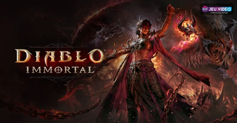 Visuel officiel de Diablo Immortal utilisé comme contexte de gameplay pour la section 2 de l'article