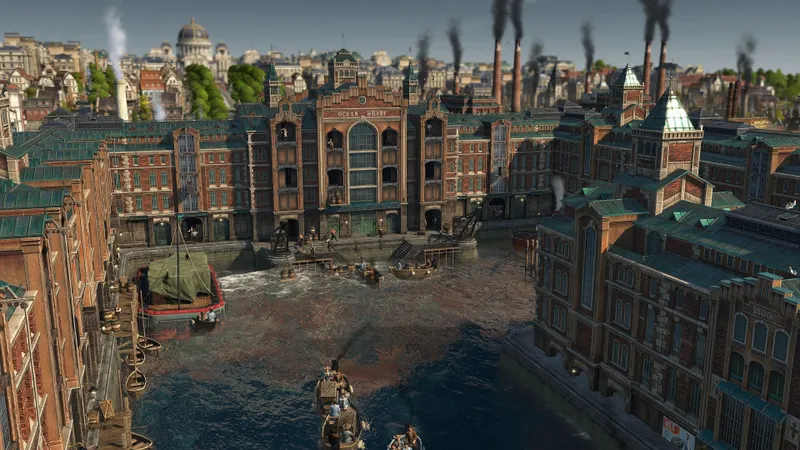 Capture officielle de Anno 1800 montrant le contexte de gameplay pour l'étape 1 du guide joueur
