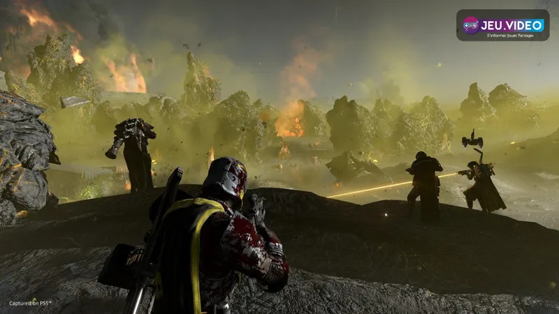Visuel officiel de Helldivers 2 utilise comme contexte de gameplay pour la section 2 de l'article