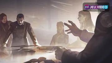 Battlestar Galactica sortie montrant la flotte coloniale face aux Cylons