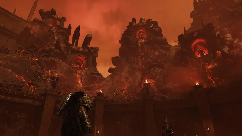 Capture officielle de DOOM The Dark Ages Revelations montrant le Slayer devant le Haut Conseil
