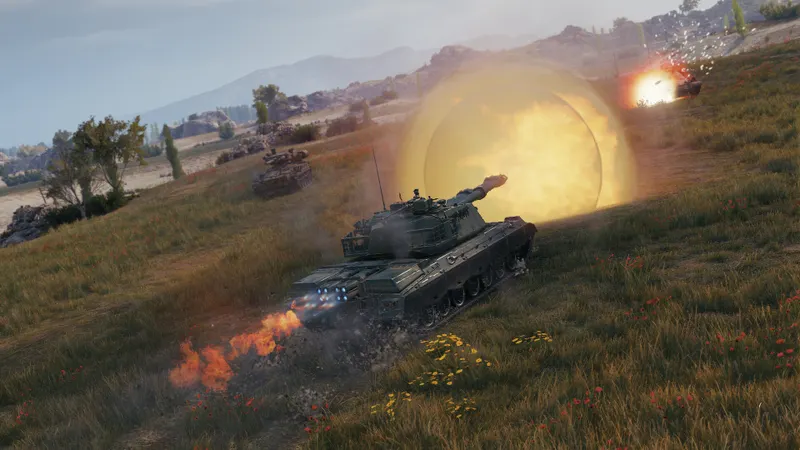 Official World of Tanks Steam visual used to introduce vehicles and battle context before adjusting the interface