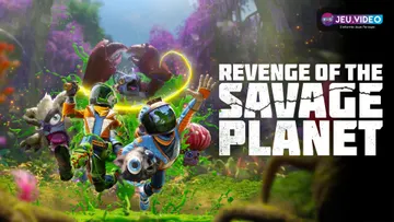 Explorateur de Revenge of the Savage Planet utilisant un outil de mobilité dans un canyon, image de couverture pour un guide débutant