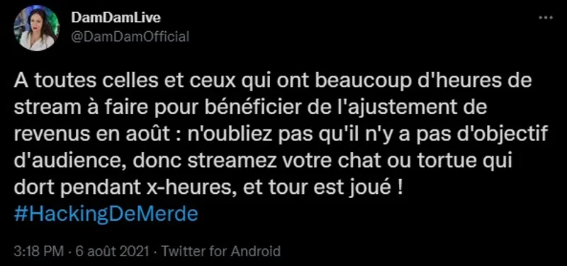 Changement dans les prix des abonnements Twitch - Tweet Damdam