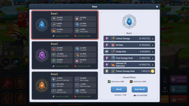 Elemental Master: Heroes Assemble muestra una escena de juego y sus efectos visuales