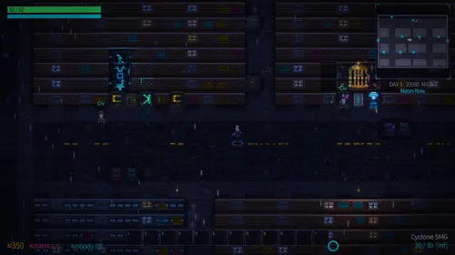 GRIDFALL, visuel néon-noir de Meridian City et de son univers