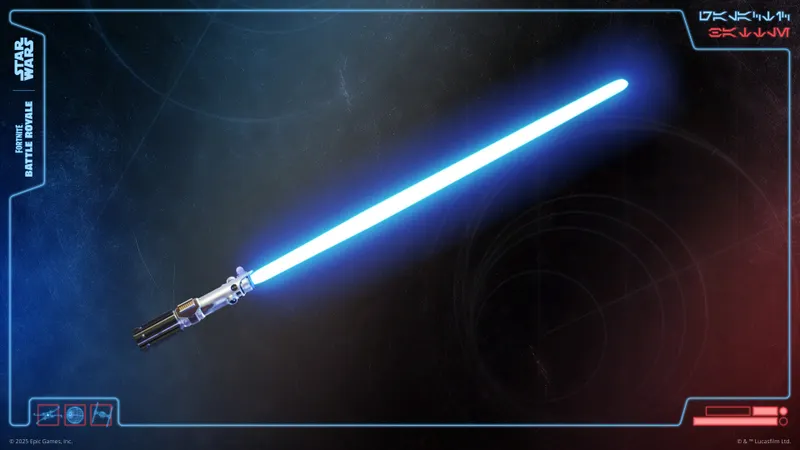 Sabre laser bleu dans Fortnite Star Wars pour les défis de combat rapproché et de Force