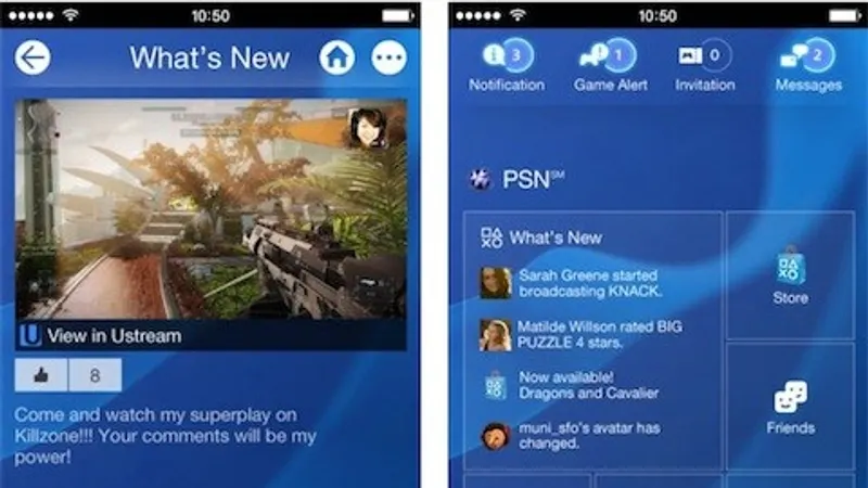 Application PS4 pour mobile