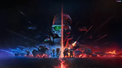 Key art officiel de Tempest Rising avec soldats, blindés, hélicoptères et base en arrière-plan
