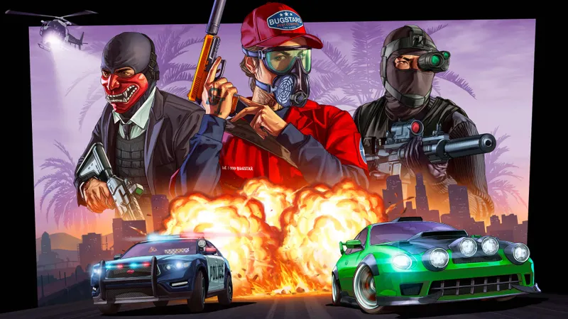 GTA Online Mission Creator sur une illustration officielle de Los Santos