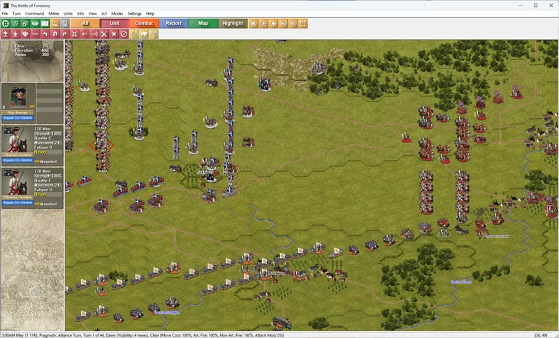 Capture officielle d’une bataille de War of the Austrian Succession