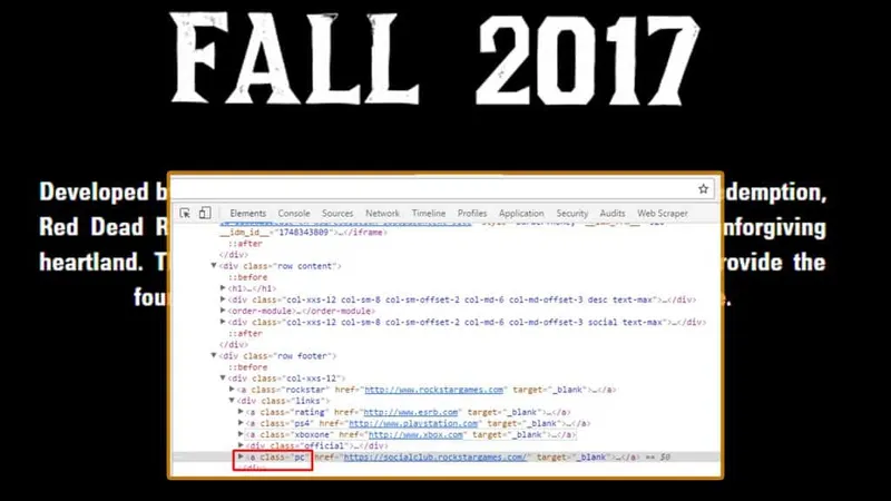 Red Dead Redemption 2 leak pc