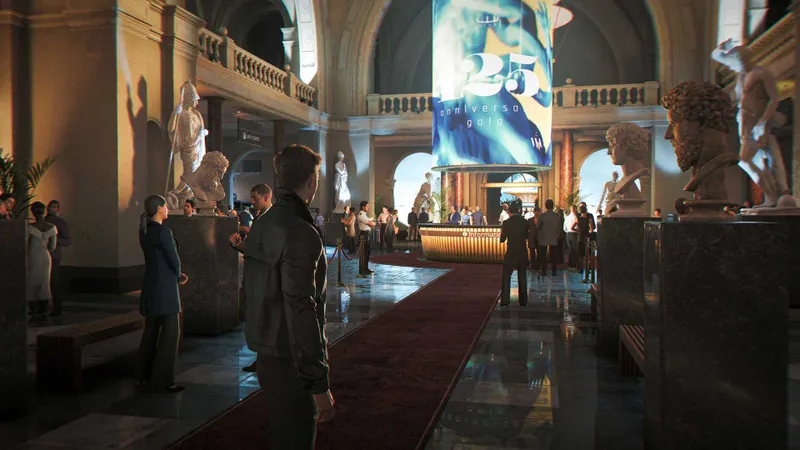 Gala de Kensington dans 007 First Light, décor d’infiltration utile pour juger le style de jeu avant achat