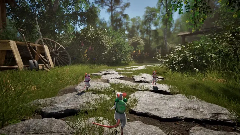 Hela : of Mice & Magic montrant une zone humide explorée par la souris