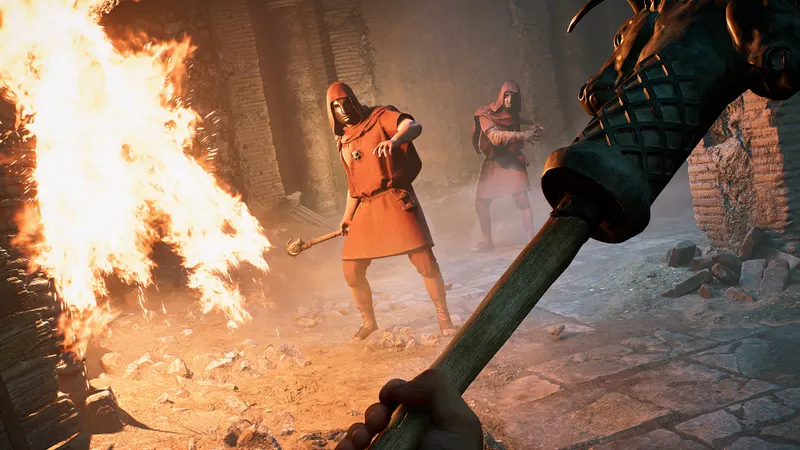 Combat dans The Order of Giants avec bombe incendiaire à éviter contre les cultistes