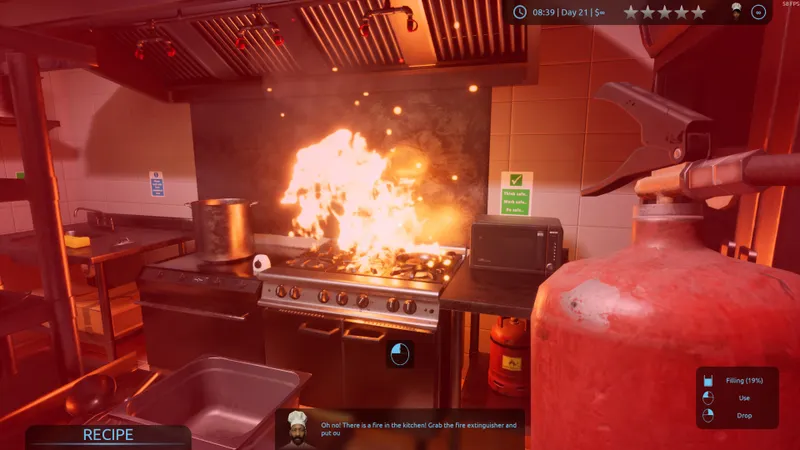 Star Chef Simulator visuel officiel Steam sur la gestion du restaurant