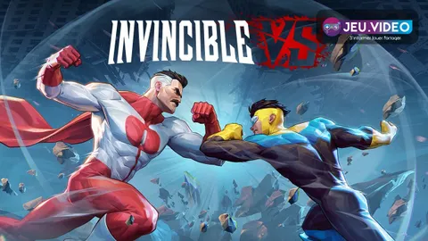 Invincible VS Accolades montrant Mark Grayson et Omni-Man en plein combat