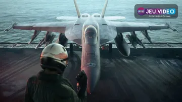 Ace Combat 8 sur un porte-avions au lancement de la campagne