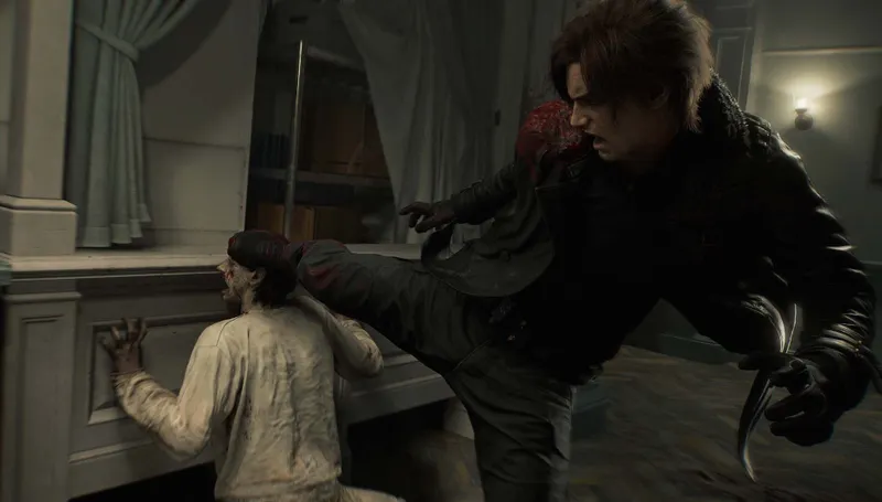 Combat de Resident Evil Requiem où Grace doit tirer seulement pour progresser