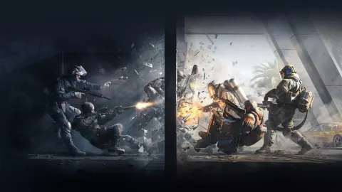 Delta Force Rise Series sur PC, une équipe en compétition dans un décor militaire