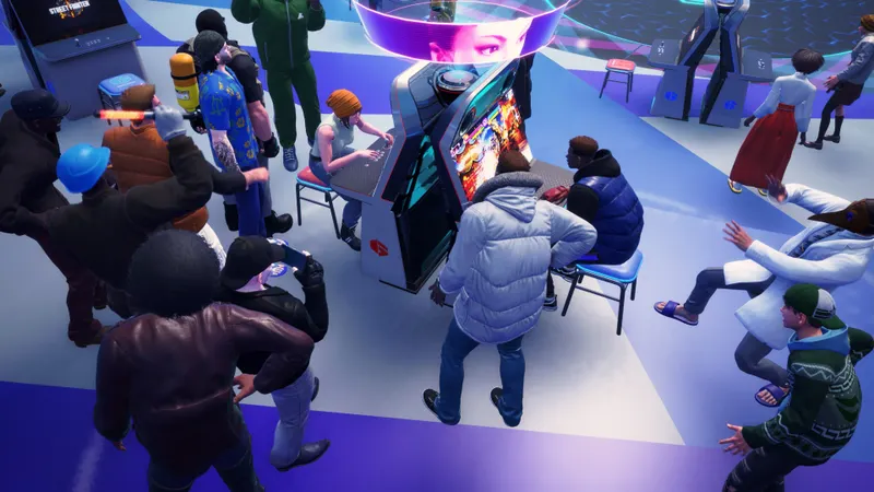 Image officielle de Street Fighter 6 montrant un affrontement dans le mode Fighting Ground