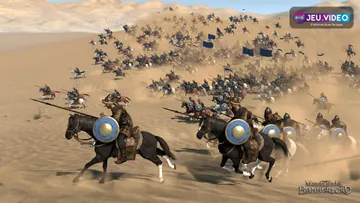 Cavaliers et fantassins s’affrontant dans Mount & Blade II : Bannerlord