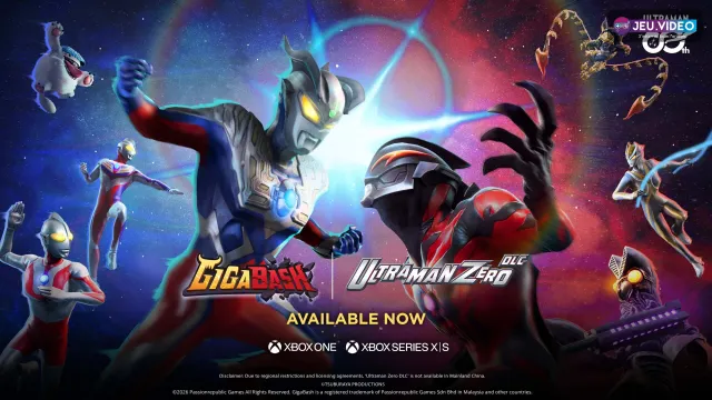 GigaBash DLC Ultraman Zero avec Zero et Belial dans l’arène kaiju