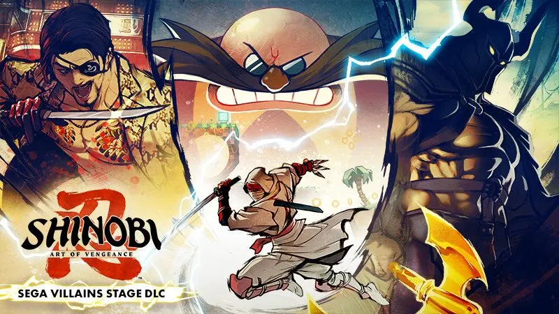 SEGA Villains Stage dans SHINOBI : Art of Vengeance, avec Joe Musashi contre des boss SEGA