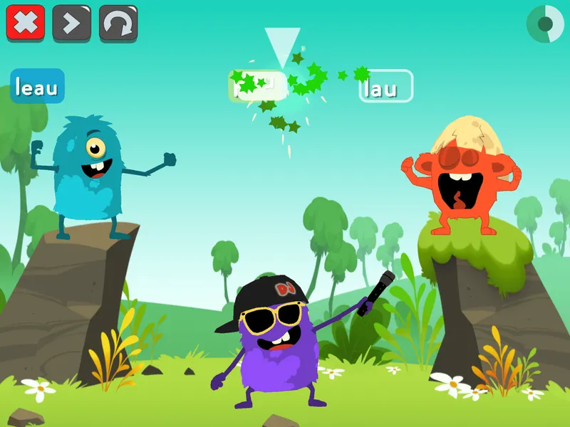 Les personnages Blue et Diabolus dans Mila Learn