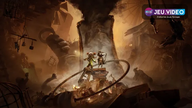 Little Nightmares III DLC sur le key art officiel avec Low et Alone