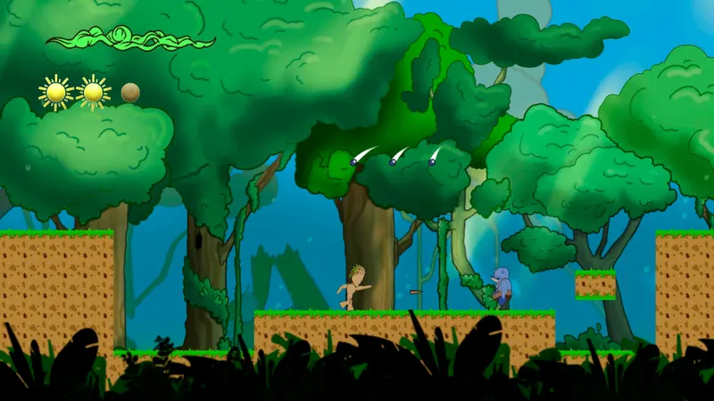 Forensh : capture officielle d’une scène de plateforme 2D