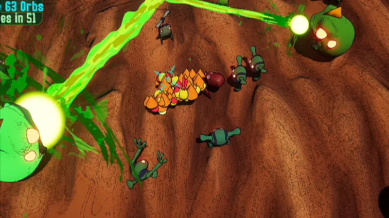 Squirterzz : visuel officiel de gameplay illustrant les informations joueur de la section 3
