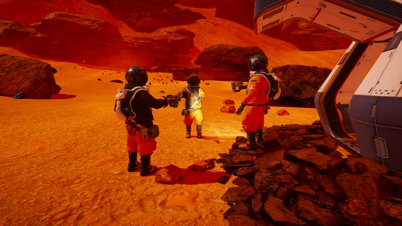 The Planet Crafter avec un paysage désertique en cours de transformation