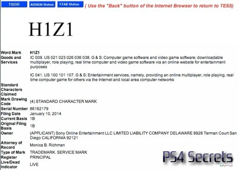 H1Z1, un jeu de zombies par Sony pour PS4 ?