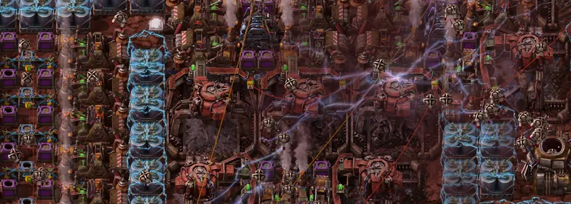 Base de Fulgora avec recyclage du scrap dans Factorio Space Age