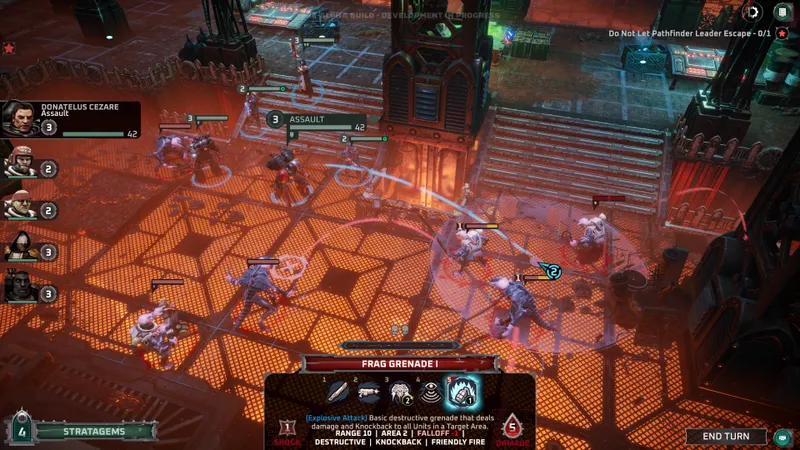 Chaos Gate Deathwatch avec affrontement tactique contre des ennemis xenos sur un champ de bataille